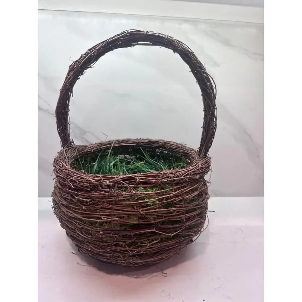 Set of 2 Rustic Twig Baskets